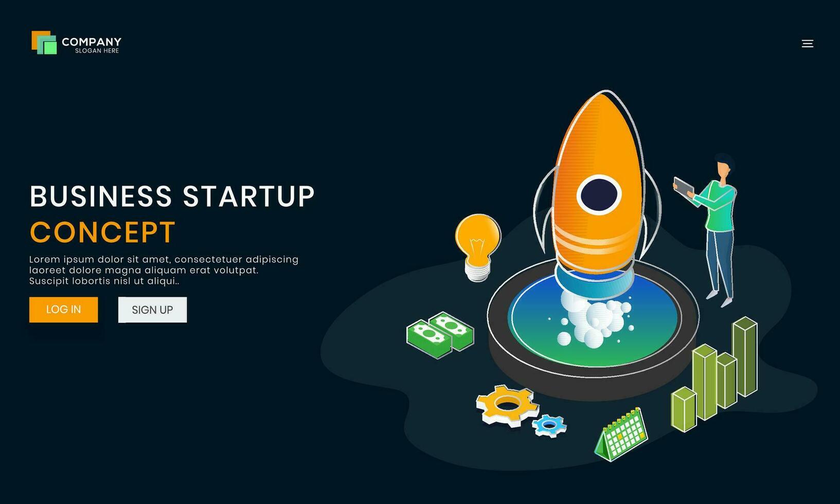 Tech startup hero banner